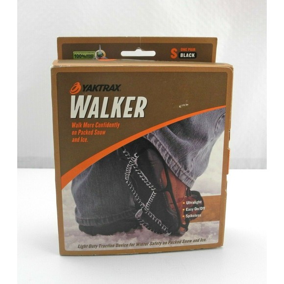Yaktrax Walker Light Duty Traction Cleats for Winter Safety - Unisex Size Small - Picture 1 of 4